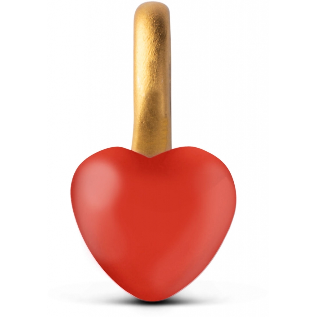 Enamel Charm Heart Ruby
